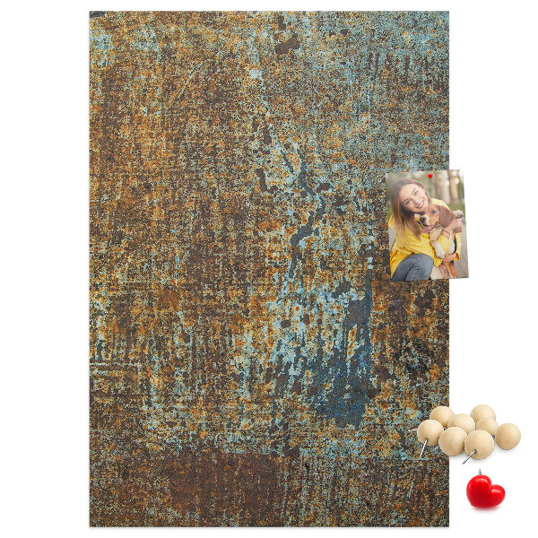 Tableau de liège Texture rustique avec des touches de bleu