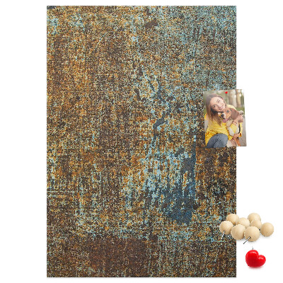 Tableau de liège Texture rustique avec des touches de bleu