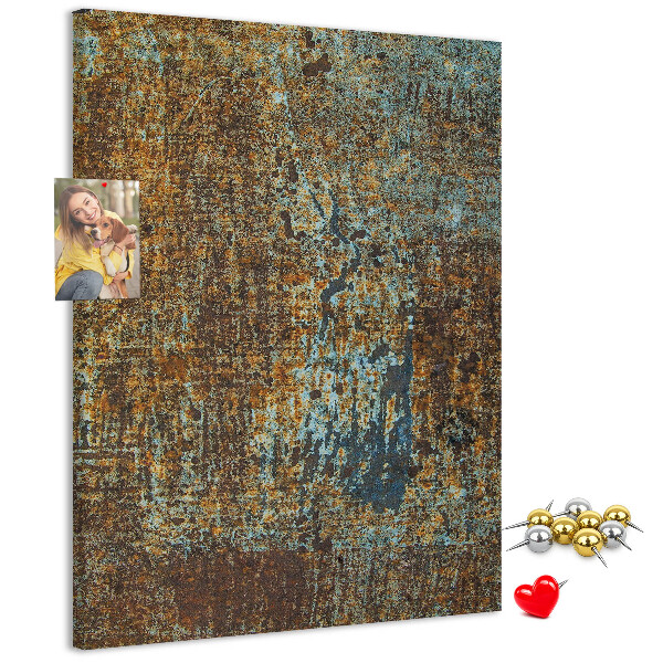 Tableau de liège Texture rustique avec des touches de bleu