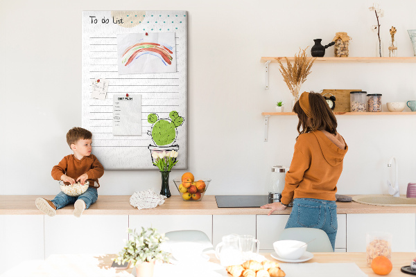 Tableau en liège fantaisie Cactus en pot sur la liste des choses à faire