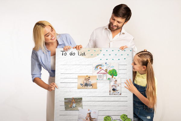 Tableau en liège fantaisie Cactus en pot sur la liste des choses à faire