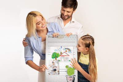 Tableau en liège fantaisie Cactus en pot sur la liste des choses à faire