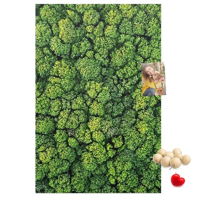Tableau en liège déco Forêt verdoyante vue du ciel