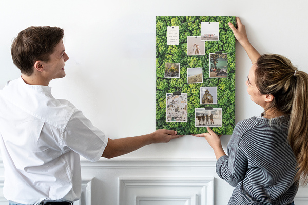 Tableau en liège déco Forêt verdoyante vue du ciel