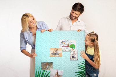 Tableau de liège Feuilles tropicales sur fond bleu