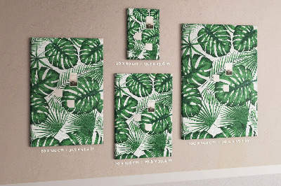 Tableau en liège déco Feuilles de Monstera sur fond clair