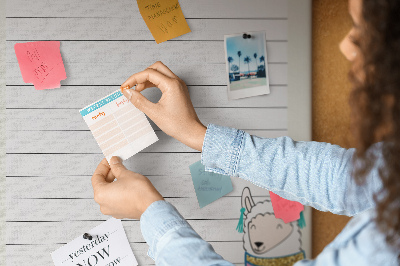 Tableau de liège Carnet coloré avec des lamas et des motifs