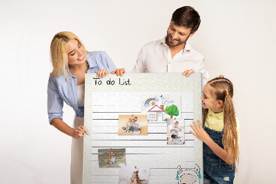 Tableau de liège Carnet coloré avec des lamas et des motifs