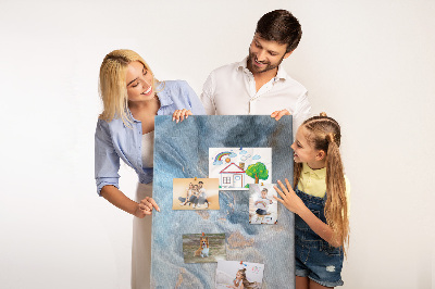 Tableau en liège déco Motif abstrait dans les tons bleus