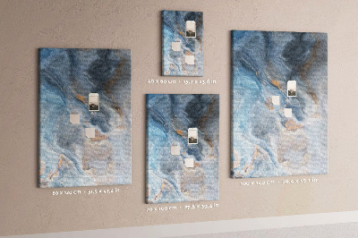 Tableau en liège déco Motif abstrait dans les tons bleus