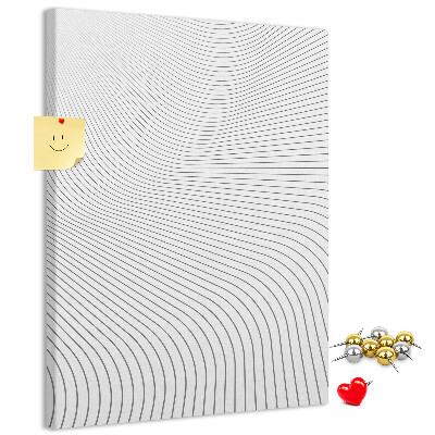 Tableau de liège Des vagues de lignes formant un motif monochrome