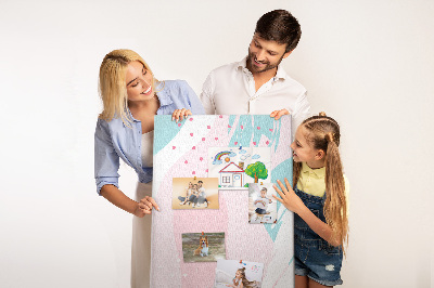 Tableau en liège déco Taches abstraites aux couleurs pastel