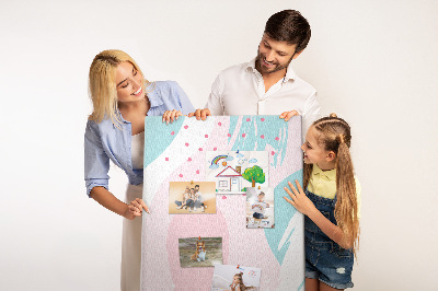 Tableau en liège déco Taches abstraites aux couleurs pastel