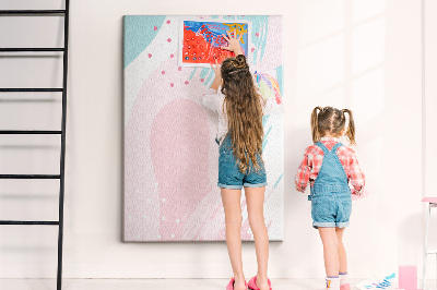 Tableau en liège déco Taches abstraites aux couleurs pastel