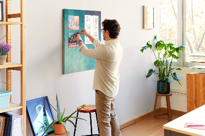 Tableau en liège déco Motif abstrait dans des tons de bleu