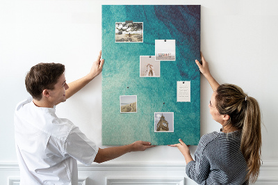 Tableau en liège déco Motif abstrait dans des tons de bleu