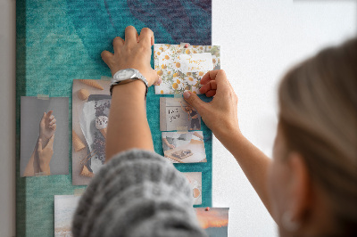 Tableau en liège déco Motif abstrait dans des tons de bleu