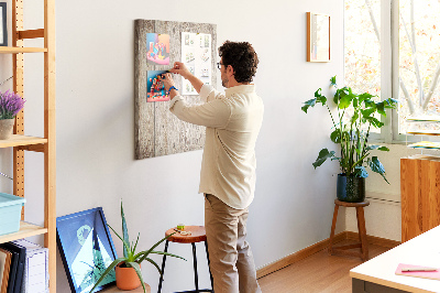 Tableau en liège fantaisie planches rustiques dans une teinte naturelle