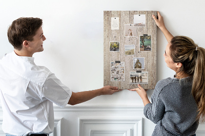 Tableau en liège fantaisie planches rustiques dans une teinte naturelle