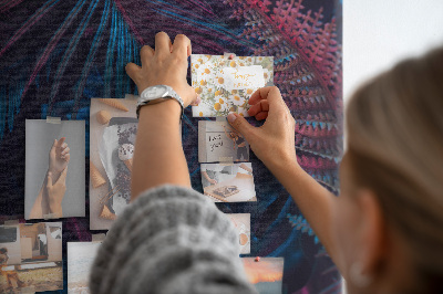 Tableau en liège déco Une forêt mystérieuse aux couleurs intenses