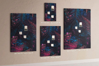 Tableau en liège déco Une forêt mystérieuse aux couleurs intenses