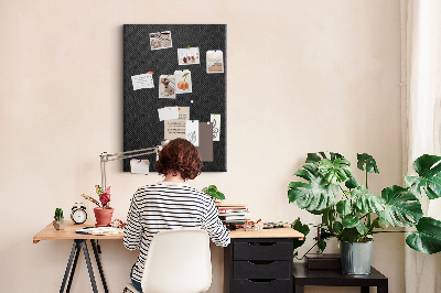 Tableau en liège déco Texture noire avec un subtil motif anthracite