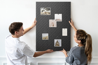 Tableau en liège déco Texture noire avec un subtil motif anthracite