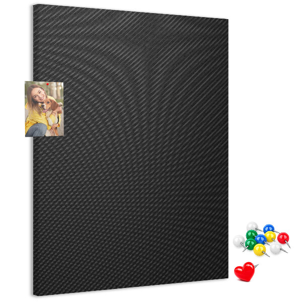 Tableau en liège déco Texture noire avec un subtil motif anthracite