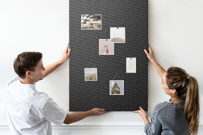 Tableau en liège déco Texture noire avec un subtil motif anthracite