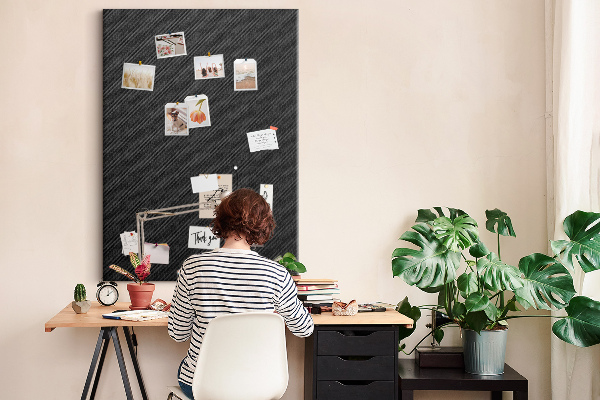 Tableau en liège déco Texture noire avec un subtil motif anthracite