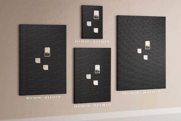 Tableau en liège déco Texture noire avec un subtil motif anthracite