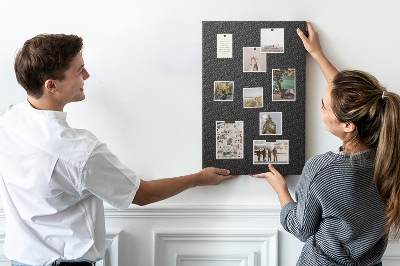 Tableau en liège déco Texture noire avec un subtil motif anthracite