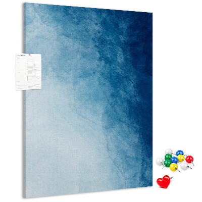 Tableau en liège déco Des nuances de bleu dans un tissage délicat