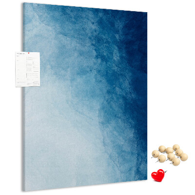 Tableau en liège déco Des nuances de bleu dans un tissage délicat
