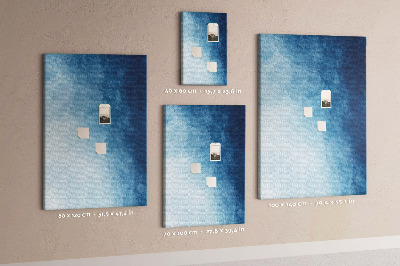 Tableau en liège déco Des nuances de bleu dans un tissage délicat