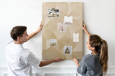 Tableau de liège Géométrie dans des tons beige et brun