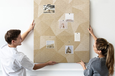 Tableau de liège Géométrie dans des tons beige et brun