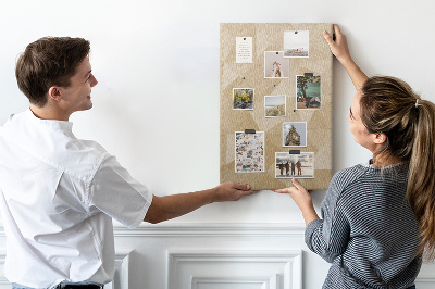 Tableau de liège Géométrie dans des tons beige et brun