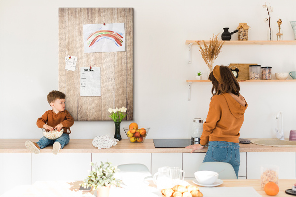 Tableau en liège déco Motif naturel de planches de bois en arrière-plan