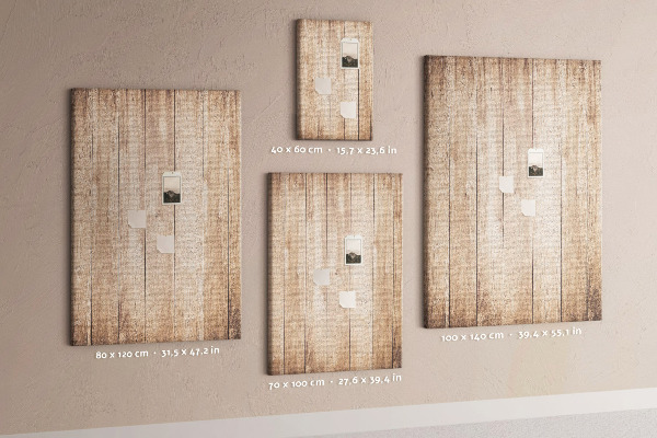 Tableau en liège déco Motif naturel de planches de bois en arrière-plan