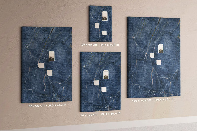 Tableau de liège Marbre élégant dans des tons bleu marine