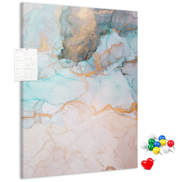 Tableau en liège déco Aquarelles délicates dans des tons de bleu