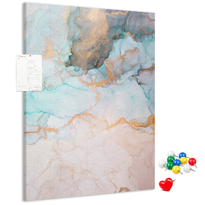 Tableau en liège déco Aquarelles délicates dans des tons de bleu