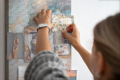 Tableau en liège déco Aquarelles délicates dans des tons de bleu