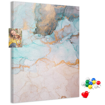 Tableau en liège déco Aquarelles délicates dans des tons de bleu