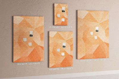 Tableau en liège déco Géométrie dans des tons orange et beige