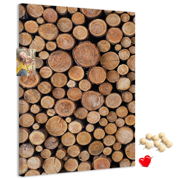 Tableau de liège Bois naturel en sections rondes