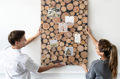 Tableau de liège Bois naturel en sections rondes