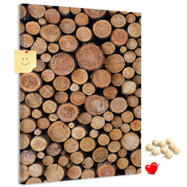 Tableau de liège Bois naturel en sections rondes