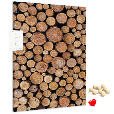 Tableau de liège Bois naturel en sections rondes